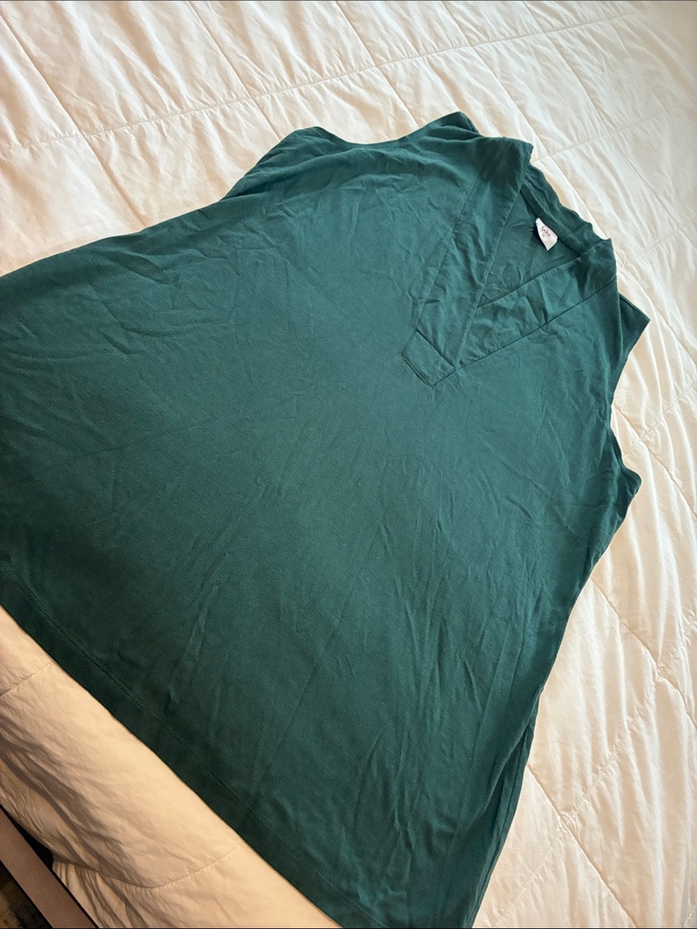 CAbi Forest Green V-Neck Tank